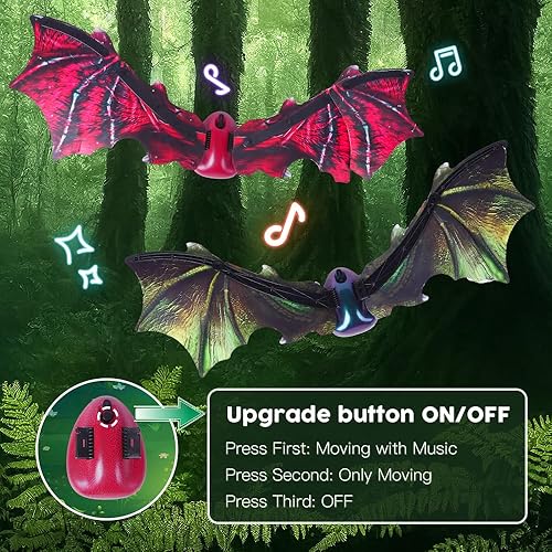 Miniatura 7 de VATOS Electric Dragon Wings with LED Lights - Moving Dragon Wings with Music for Boys Man to Cosplay Dress Up