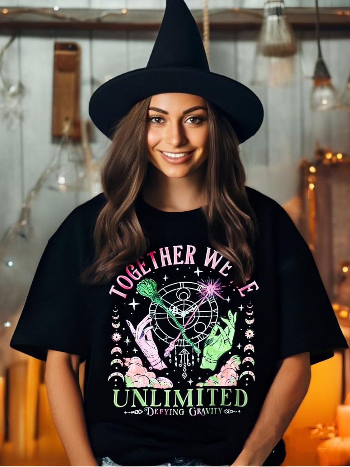 Musical Shirt for Women Witch Shirt Musical Movie Fan Gifts Tee Together We're Unlimited Casual Short Sleeve Tops - Image 2
