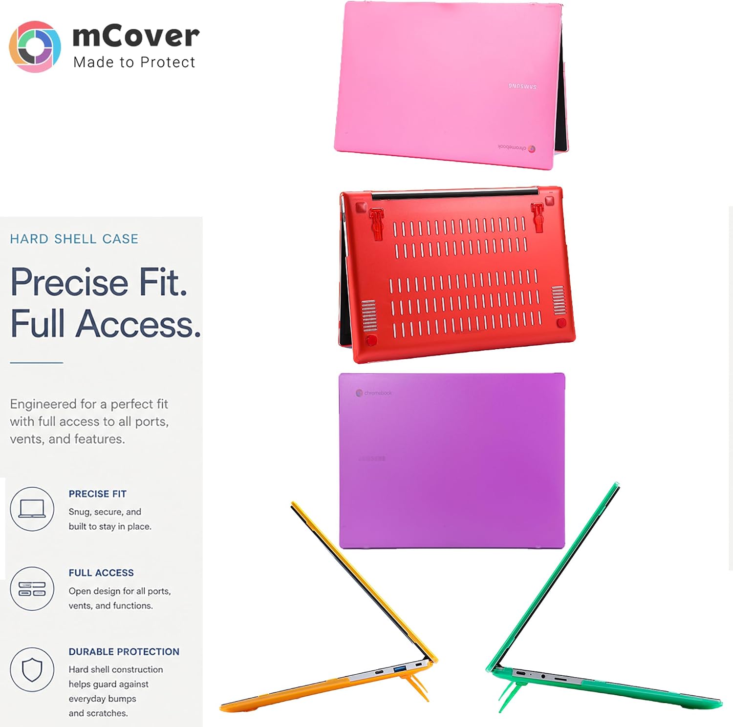 mCover Case Compatible for 2021~2022 14" Samsung Galaxy Chromebook Go XE340XDA XE345XDA Series Laptop Computers ONLY (NOT Fitting Any Other Samsung Models) - Clear image 4