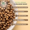 Pure Tree Certified Organic Coriander Seeds | 850 g | Dhaniya | Coriander Whole | Khada Dhania | Sabut Daniyalu Seeds gallery image