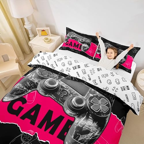 Miniatura 21 de Juego de funda de edredón musical vintage, tamaño individual, diseño retro de los años 80, para niños y niñas, juego de funda de edredón con diseño