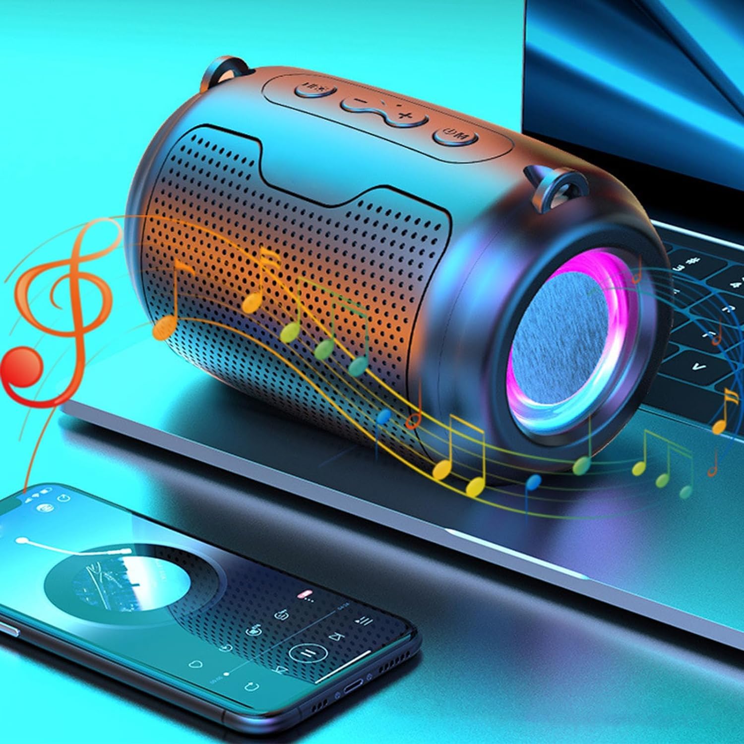 Bluetooth Speakers Portable Small Wireless Speakers With Clear