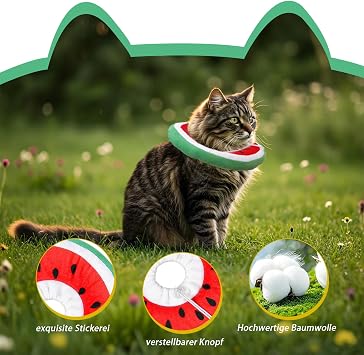 Cat Donut Collar, 2 PCS Cat Recovery Collars & Cones, Adjustable Soft Cone for Cats, Prevent Licking Biting Protect Wounds for Cats Puppies and Rabbits (M)