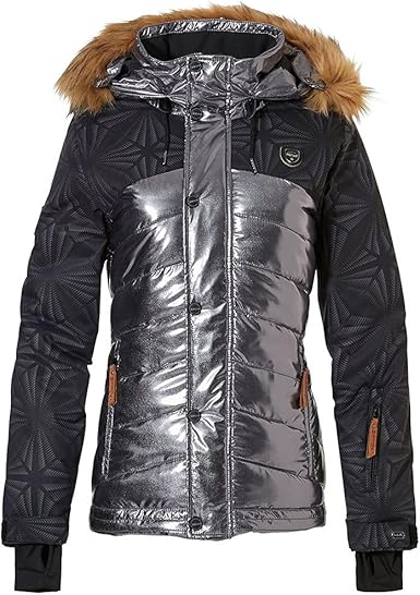 metallic snow jacket