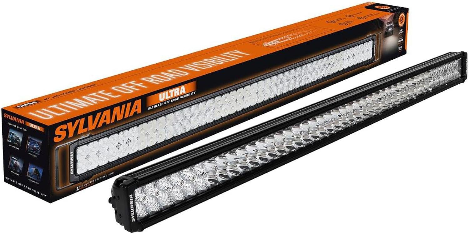 SYLVANIA - Ultra 40 Inch LED Light Bar - Lifetime Limited Warranty - 15120 Raw Lumens - Quality Waterproof Off Road Driving Work Light - for Truck, Tractor, Boat, ATV, UTV, SUV, 4x4