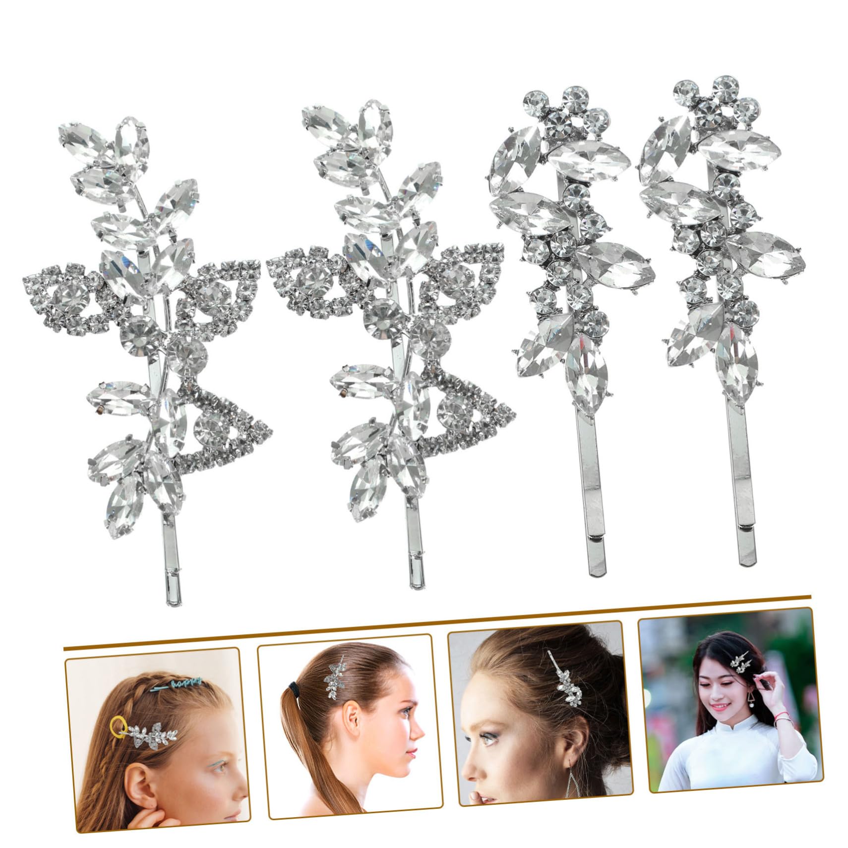 VICASKY 20 Pezzi Fermagli per con Accessori Cerimonia Sposa e Mollette Eleganti per e Ragazze Decorazione Raffinata per Sottili e Spessi Design Resistente e