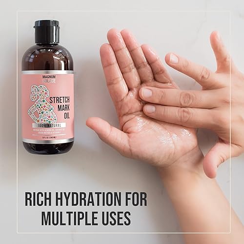 Miniatura 5 de Aceite de estrías para el embarazo aceite de vientre 100 natural para el embarazo con aceite de manteca de cacao aceite de almendras para la piel