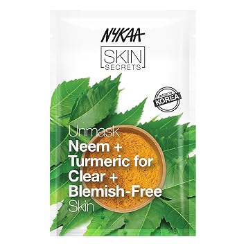 Skin Secrets Bubble Sheet Mask, Neem and Turmeric, 0.67 oz - Sheet Face Mask for Blemish-Free Skin - Hydrating Facial Sheet Masks
