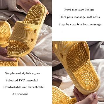 MTFBQ Massaging Slippers For Women Shower Sandals Unisex, Acupressure Reflexology Massage House Slippers Men's Non-Slip Shoes Gym Pool Dorm Water Quick Drying Slippers Flip Flops