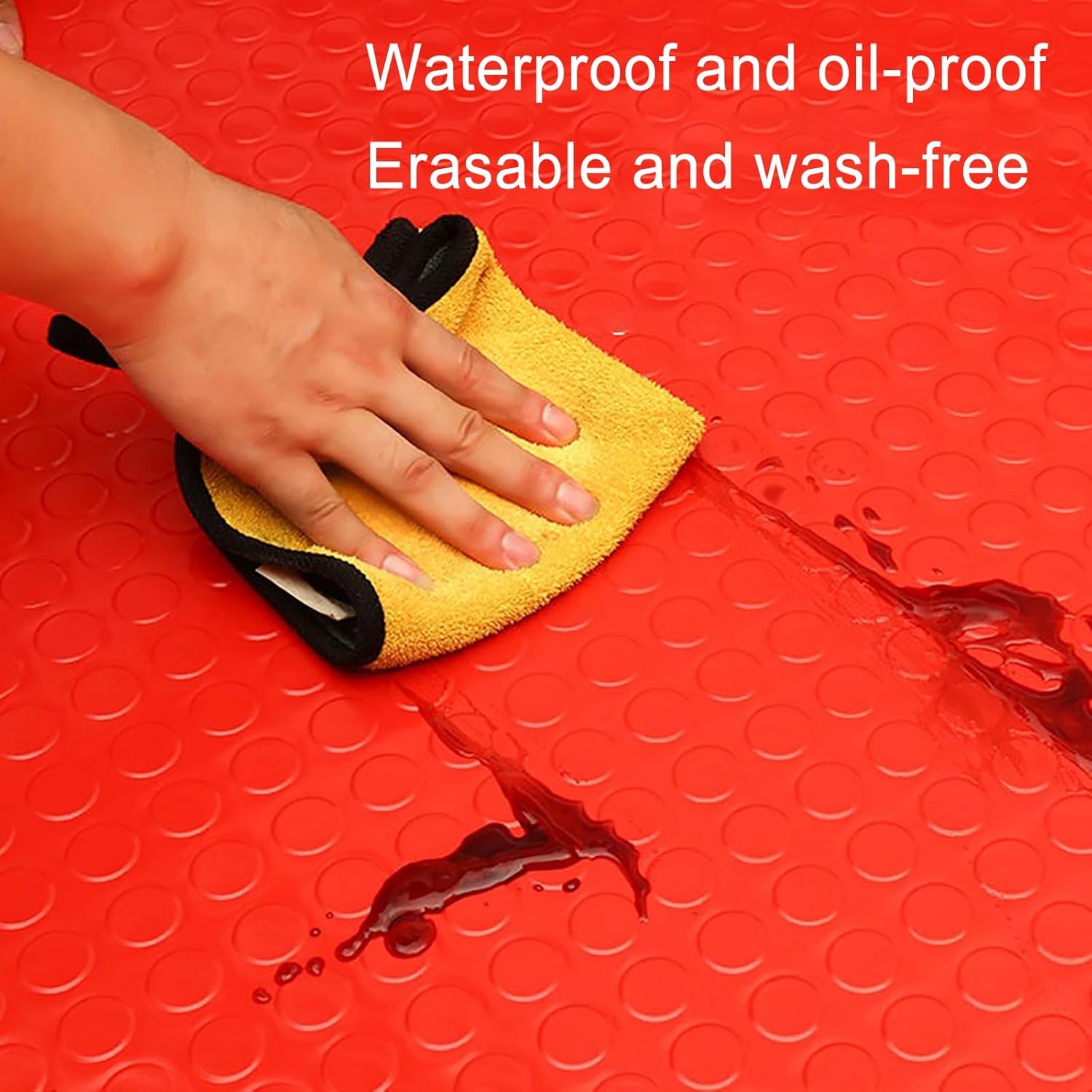 Garage Floor Mat, Pvc Anti-Slip Mat,Diamond Plate Rubber Flooring Roll, PVC Garage Flooring Rolls for Under Car, Large SUVs, Pickup Truck, RV, Gym(Gray,180cmx5m)