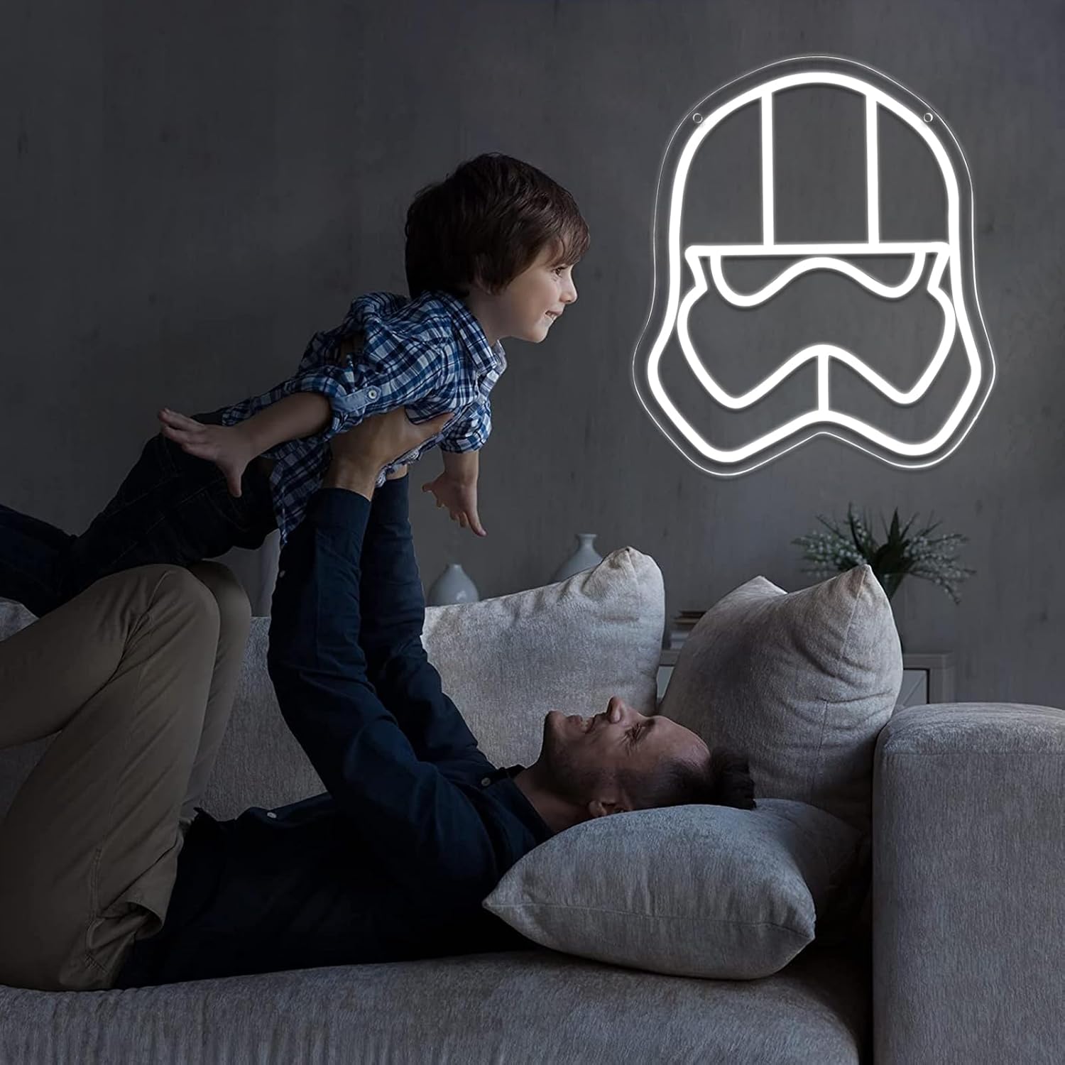 AHlove Game Neon Car Signs for Wall Decor，LED Neon Lights for Bedroom，birthday、Christmas Gifts for kids