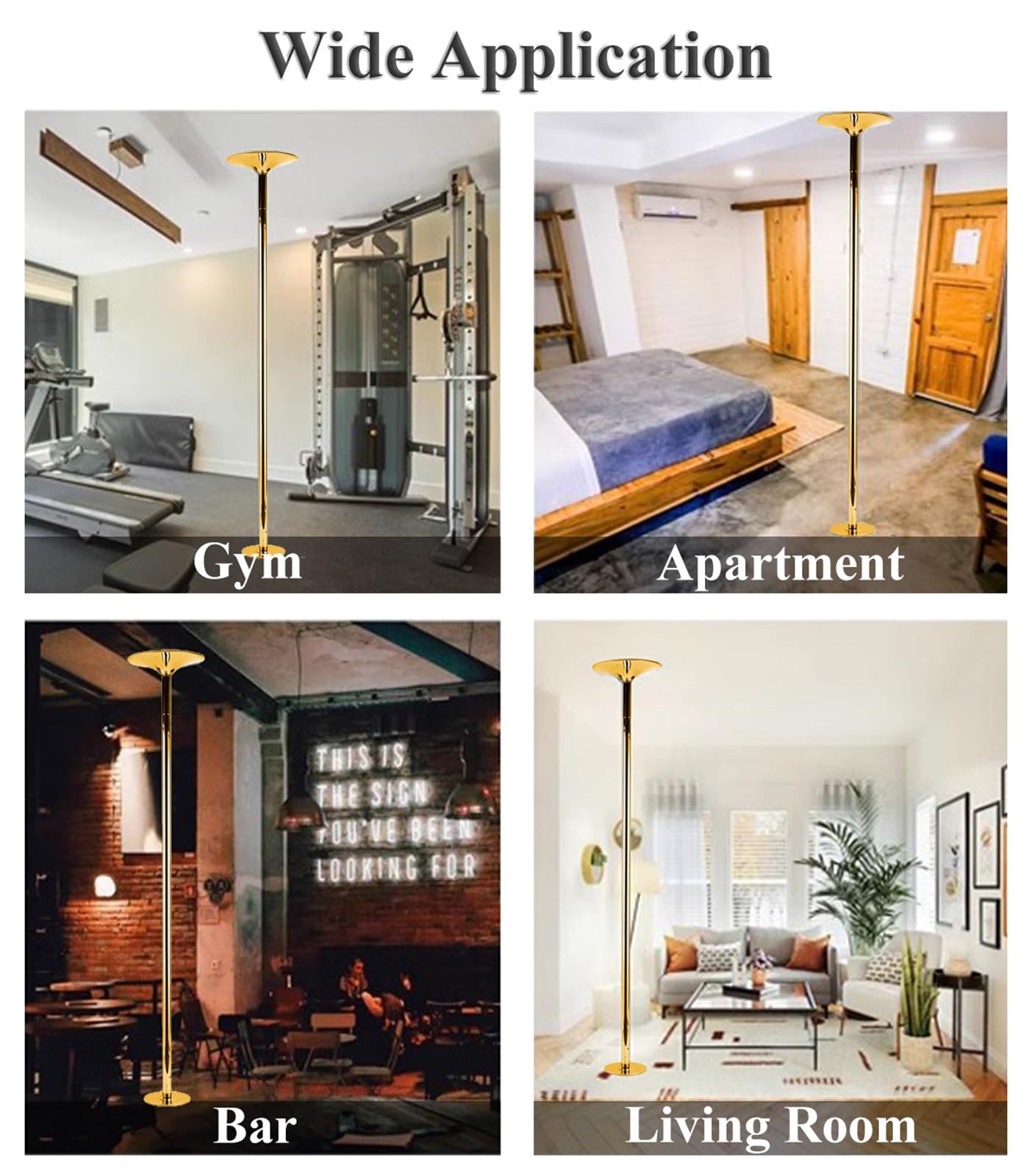 ポールダンス用ポール　ゴールド ポールダンス用ポール ゴールド