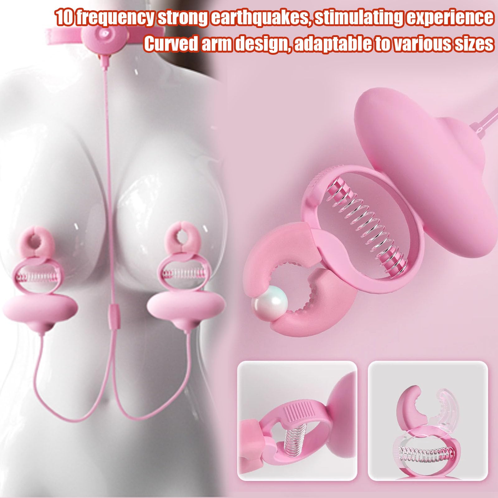 Amazon.com: MFMYEE Electric Vibrating Nipple Clamps Vibrator for Women 2 in 1 Wearable Nipple Clamp Vibrator, with Bondage Collar, Nipple Clit Clamps Stimulator with 10 Vibrating Mode, Adult Sex Toys for Amazon.com: MFMYEE Electric Vibrating Nipple Clamps Vibrator for Women 2 in 1 Wearable Nipple Clamp Vibrator, with Bondage Collar, Nipple Clit Clamps Stimulator with 10 Vibrating Mode, Adult Sex Toys for