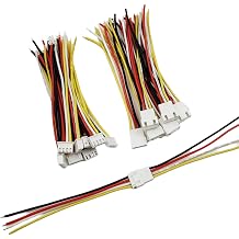 10 Pairs JST XH 2.54 mm 4-Pin Male and Female Connector with 10 cm 22 AWG Soft Silicone Cable Wires Electronics Connector