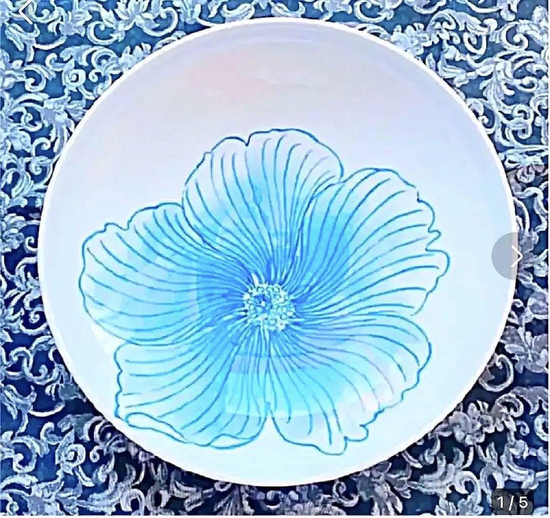 風水最高!愛媛県砥部焼き!飾り皿!珍しい!仏法華!木槿ムクゲの華!作者刻印有り Amazon.co.jp: 風水最高!愛媛県砥部焼き!飾り皿!珍しい!仏法