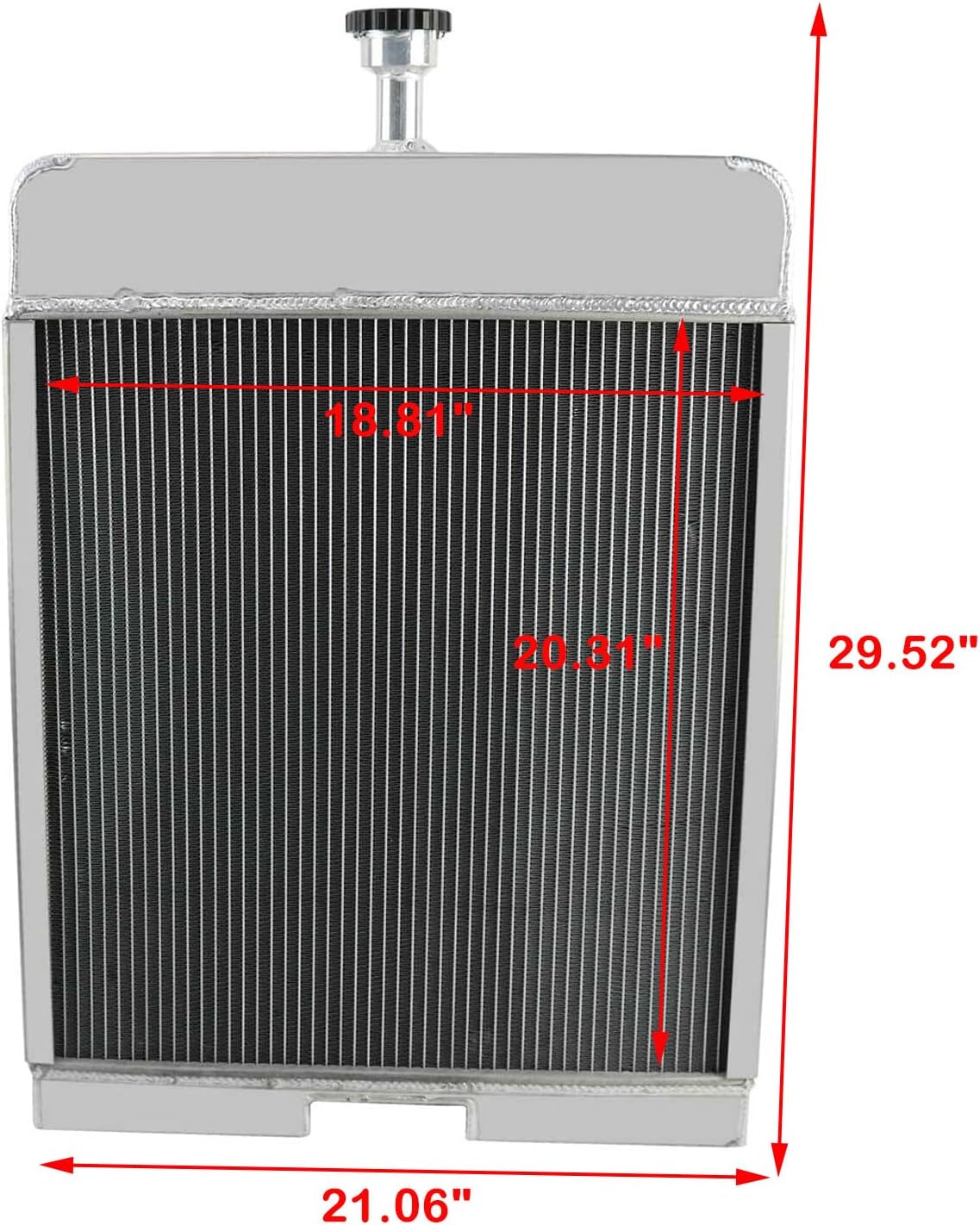 4 Row Aluminum Radiator Replacement for International &Case IH Farmall Tractor 656 706 756 766 2656 2706 378713R92 Tractor Radiators