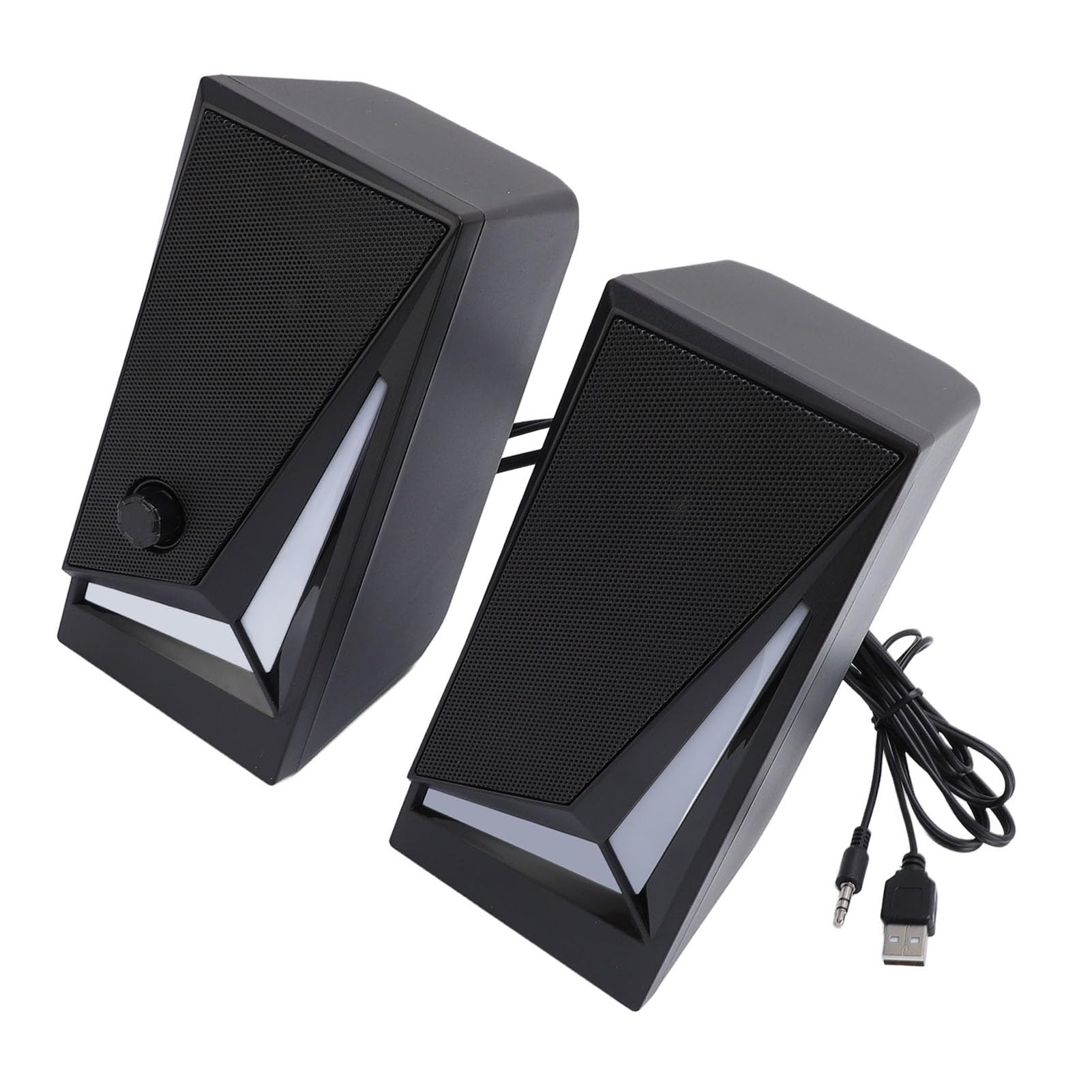 Generic Głośnik Komputerowy do Gier USB światło RGB Dźwięk Radia Moc Szczytowa 10 W Port 3,5 Mm do Komputera ABS 2-calowa Jednostka Pełnozakresowa