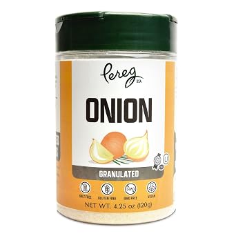 Dried Onion Granulated Spices - (4.25 Oz x 6 Pack) - Delicious & Savory - Dehydrated Crystalized Onions - Made From Fresh Onion - Use In Soups, Stews, Bread - Non Irradiated and Kosher Certified