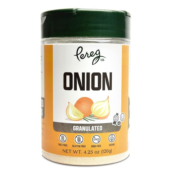Dried Onion Granulated Spices - (4.25 Oz x 6 Pack) - Delicious & Savory - Dehydrated Crystalized Onions - Made From Fresh Onion - Use In Soups, Stews, Bread - Non Irradiated and Kosher Certified