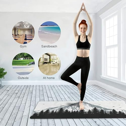 Miniatura 7 de Qilmy Tapete de yoga con diseño de mandala de fantasía, textura antideslizante, tapete de yoga profesional respetuoso con el medio ambiente para