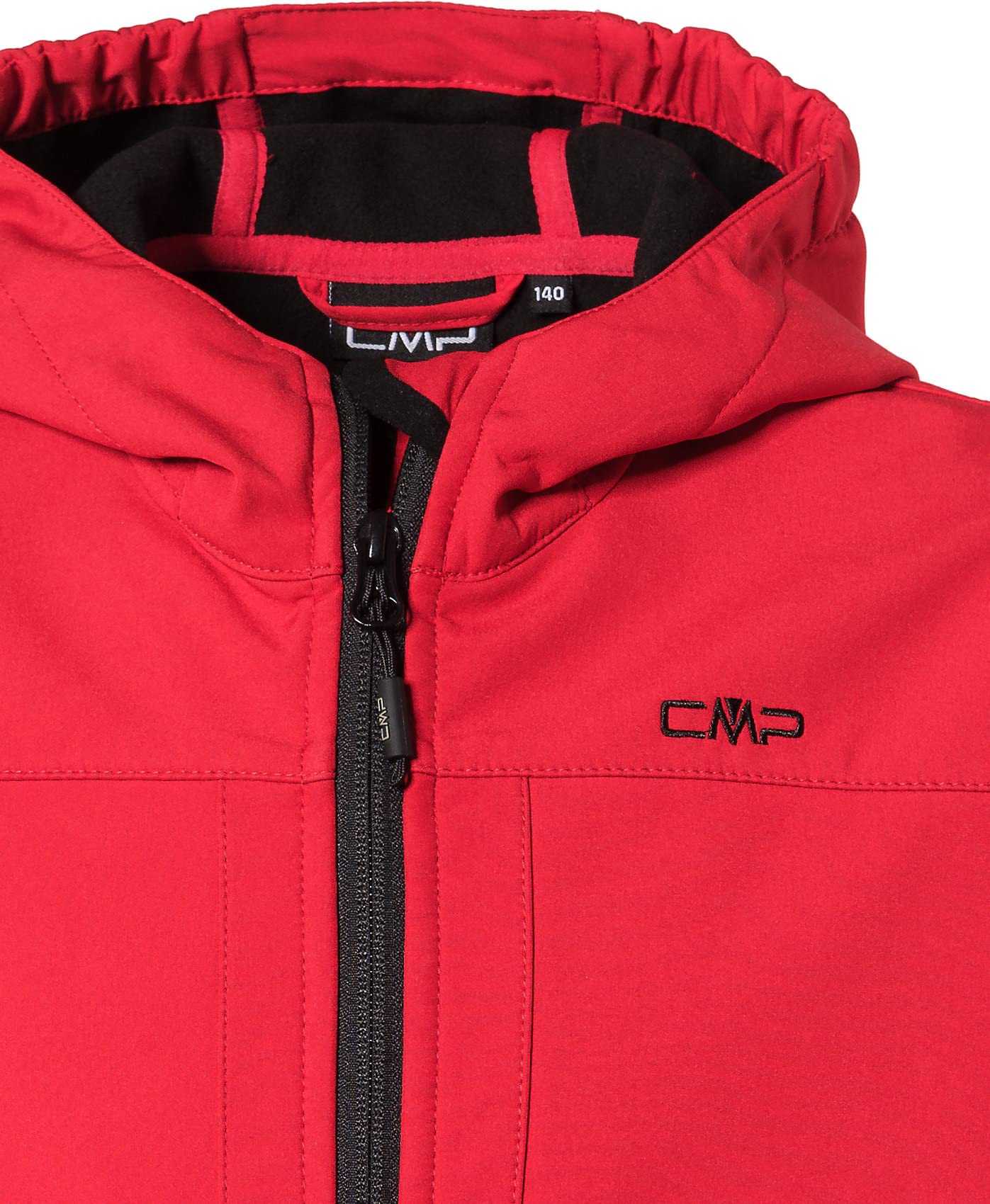 CMP Giacca Da Bambino Con Cappuccio Fisso Unisex - Bambini e ragazzi, Ferrari-Nero, 140