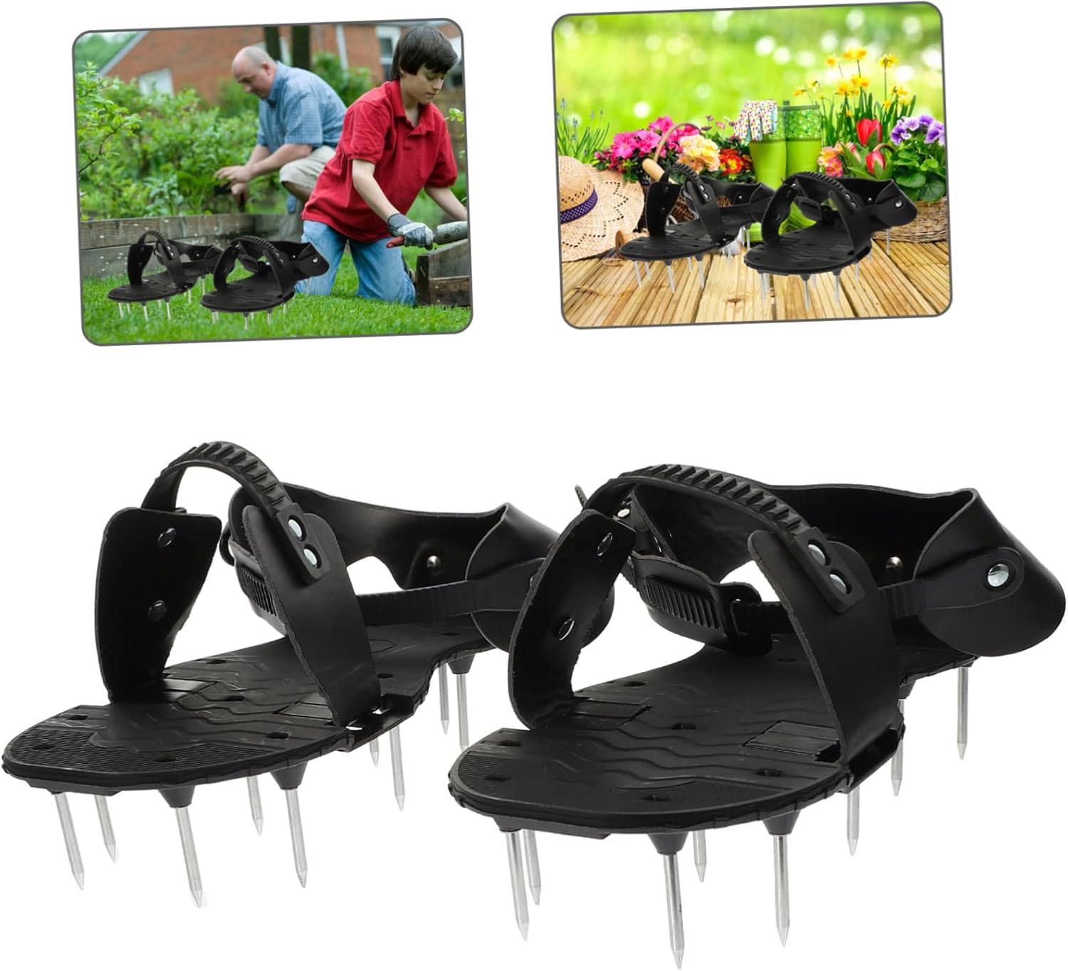 KESYOO 1Pair Aerator Shoes for Grass Easy Assembly Spiked Aerating Sandals Durable Lawn Aerator Shoes for Gardening for Garden Maintenance