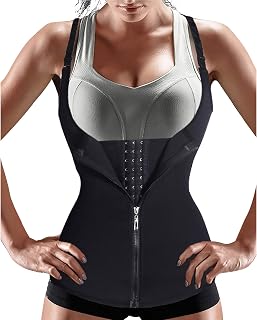 Women's Waist Trainer Corset Sweat Sauna Suits Tummy Control Body Shaper Tank Tops Workout Sports Girdles Shapewear