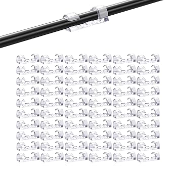 60 Stuks Outdoor Kabelclips Met Zelfklevende Tapes Lichtclips Decoratieclips Zelfklevende Haken Draadhouder Voor Fairy Light Klein Zwart