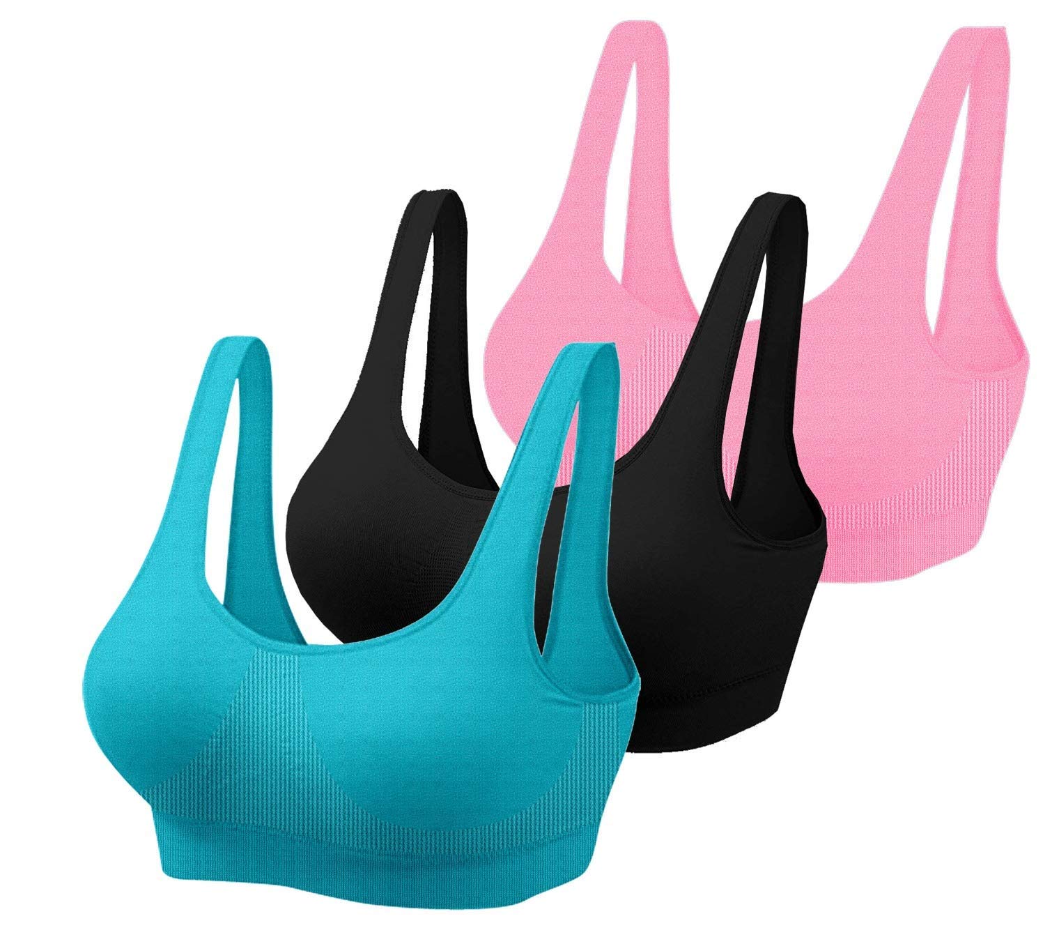 Pipal Air Bra for Girls and Womens 95% Cotton, 5% Spandex Non Padded Wire Free (Combo of 3)