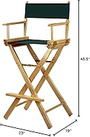 Vista 310 de Casual Home - Silla de director de 30 in, marco blanco, con lona color blanco, altura de barra