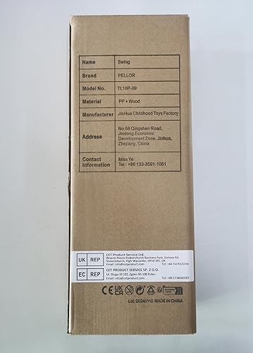 Miniatura 8 de PELLOR Juego de columpios de trapecio de madera para niños con anillos de gimnasio de plástico para diversión en interiores y exteriores Amarillo