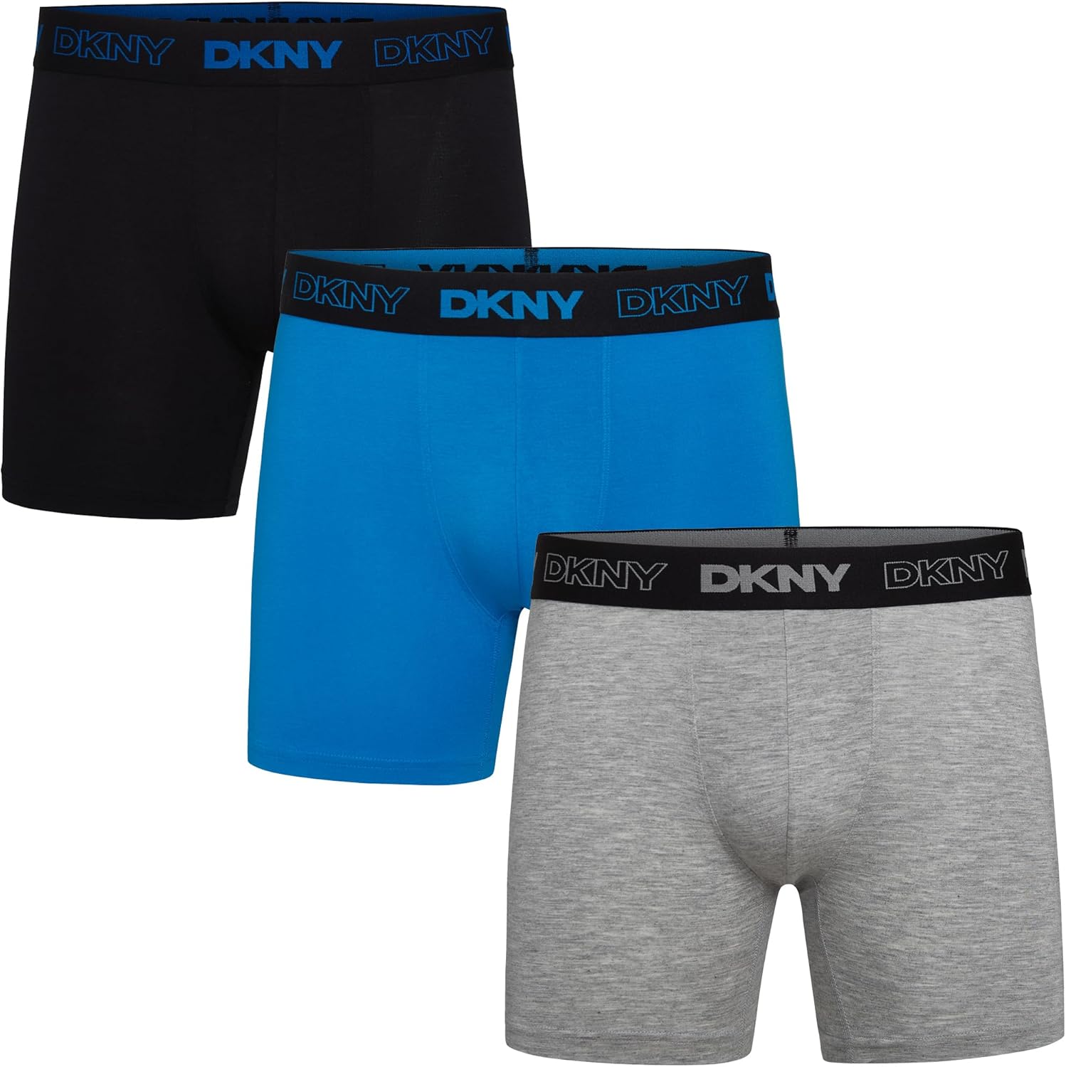 DKNY Mens Eco-Active Soft Boxer Briefs Underwear 3-Pack