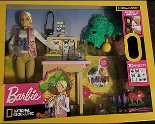 Amazon.com: Barbie Entomologist Doll and Playset, Blonde, with 20 ...