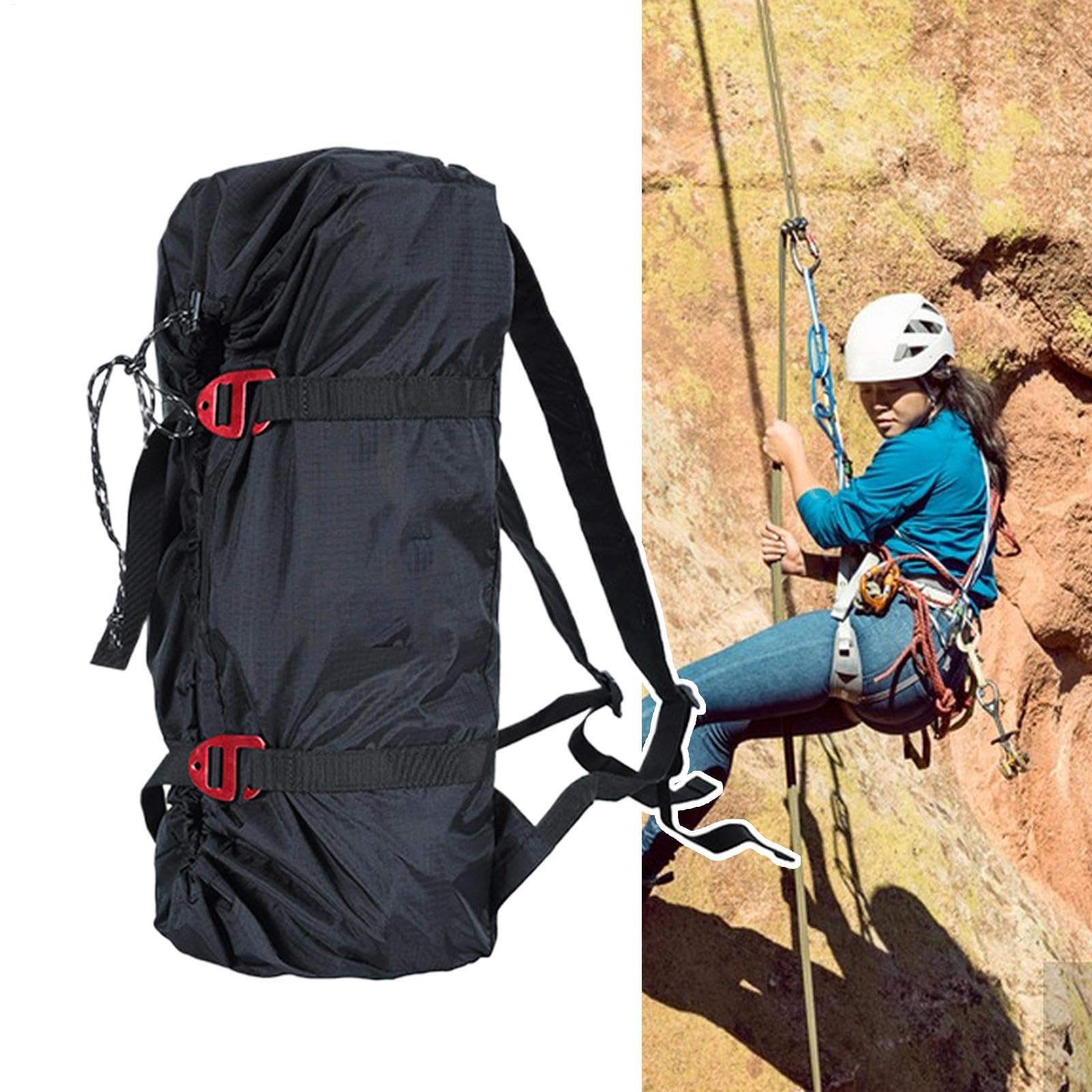 Genérico Saco de Escalada | Bolsa de Almacenamiento para Cuerdas - Equipo de Senderismo de Gran Capacidad Ligero para Montañismo Viajes Camping Actividades Exteriores Espeleología