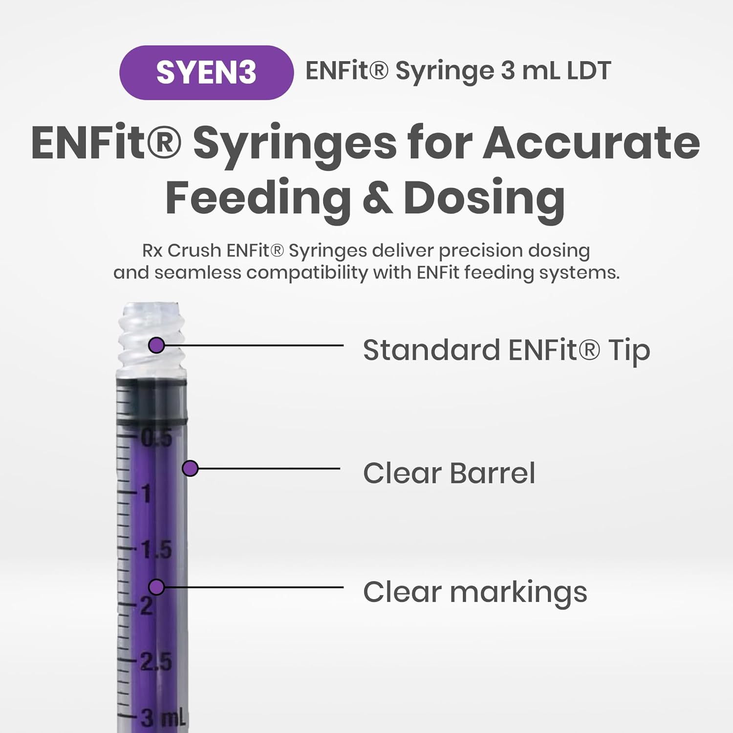 ENFit® LDT Syringe - 3ml LDT