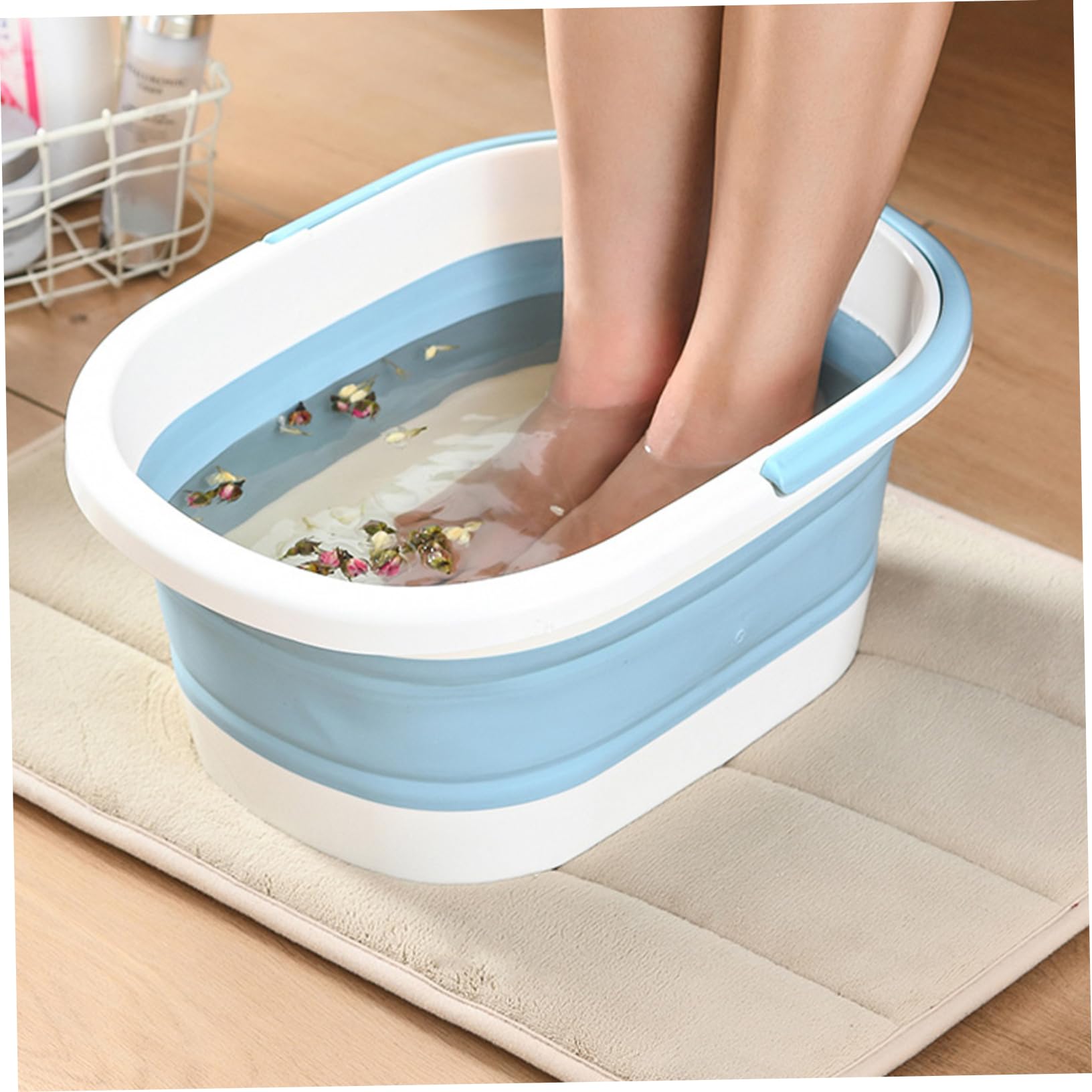 Gogogmee Collapsible Foot Bath Bucket for Camping Outdoor Travel Portable Foot Soaking Tub
