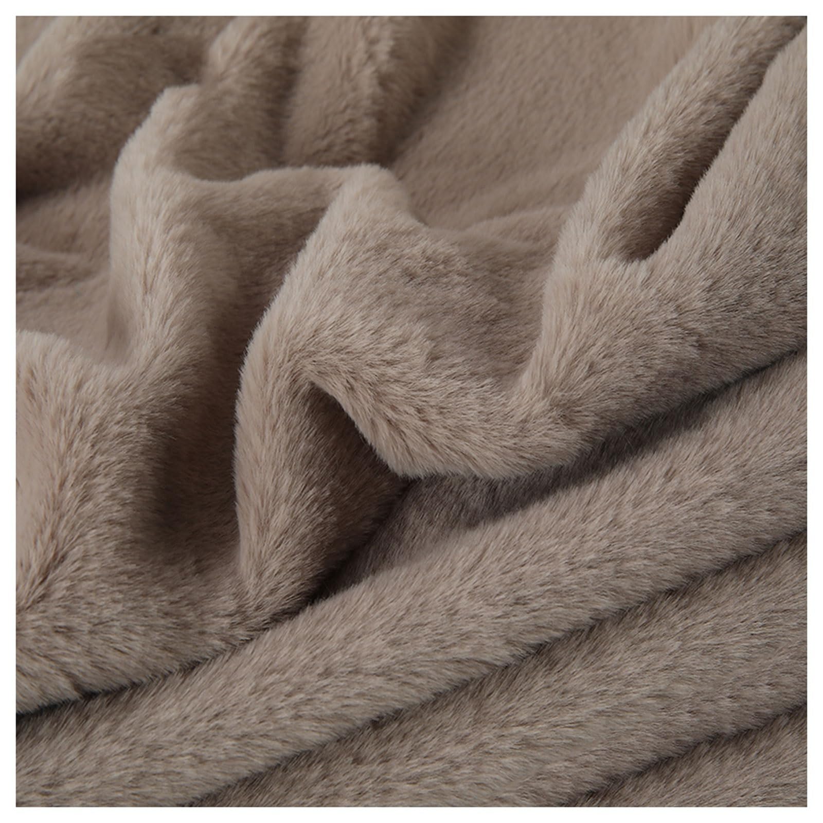 Short Pile Plain Fun Faux Fur Fabric Material, Soft Plush Faux Imitation Fur Material, for Costume, Cosplay, Art Crafts, Photography Backdrops, Home Decor, Toys, 50x160cm, 59 Colors (Color : Beige Gr