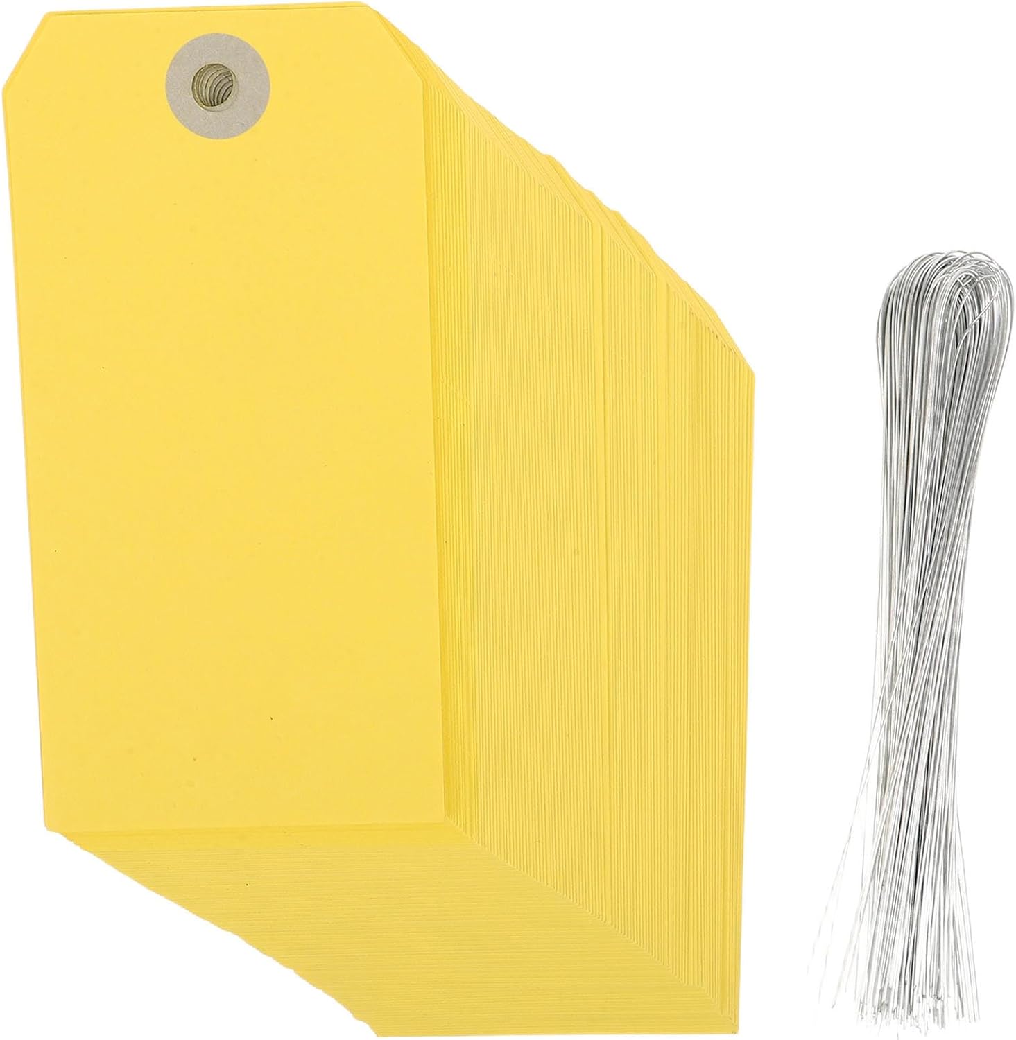 Manila Shipping Tags 100pcs with Reinforced Hole and Iron Wire