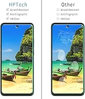Vista 2 de HPTech Protector de pantalla de vidrio templado diseñado para Motorola Moto One 5G Ace, antiarañazos, sin burbujas