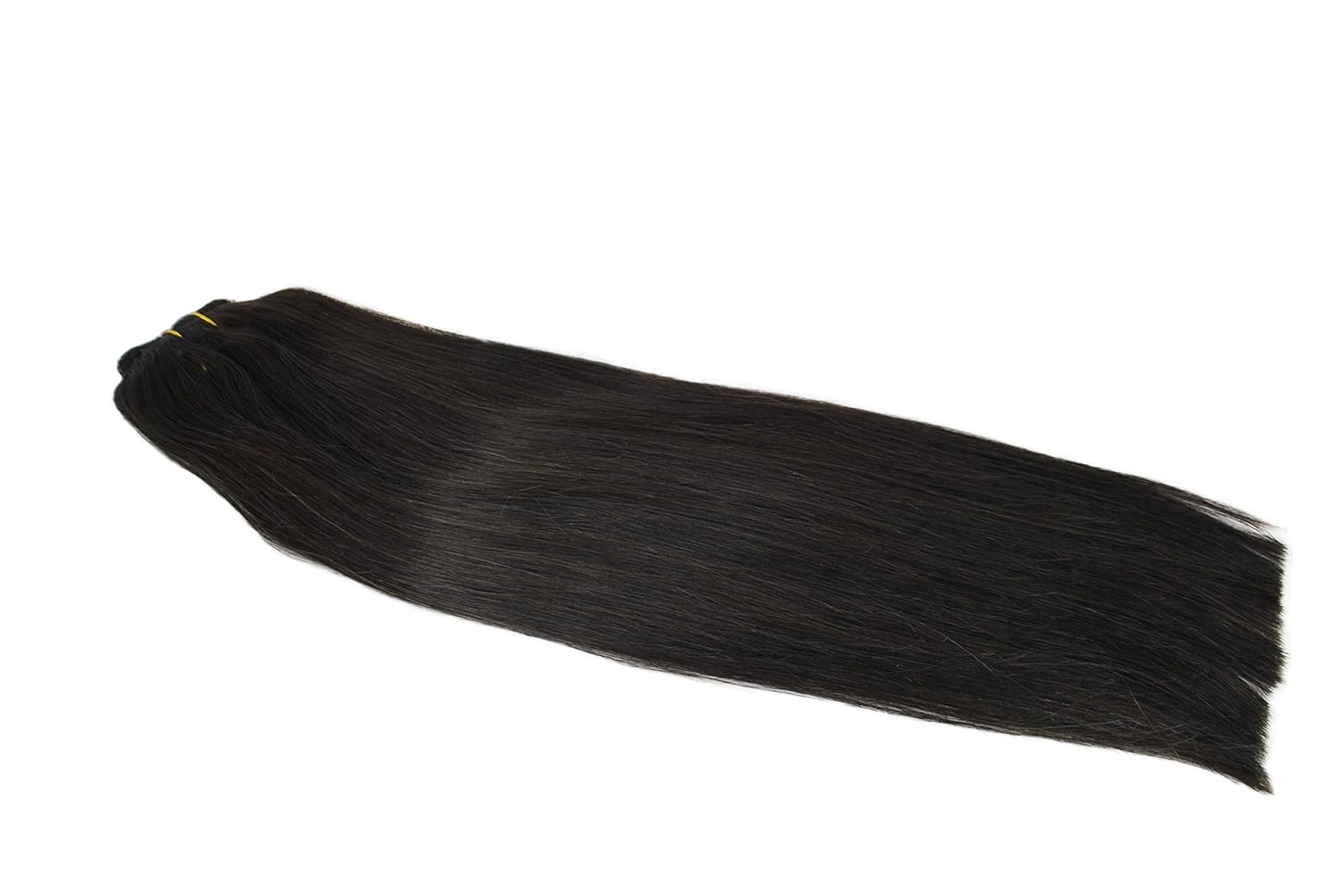 Clip In Hair Extensions Real Human Hair Dark Brown Straight Thick End 18 20 22" 100gm (18", 2#-Dark Brown)