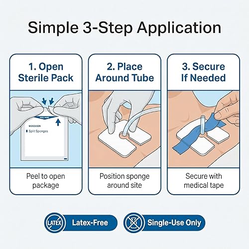 Miniatura 7 de McKesson Performance Plus Gasa Split Iv Esponja 6 capas estéril (4 x 4 pulgadas (50 unidades)