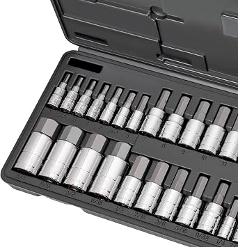 CARBYNE 33-Piece Master Metric & SAE Hex (Allen) Bit Socket Set