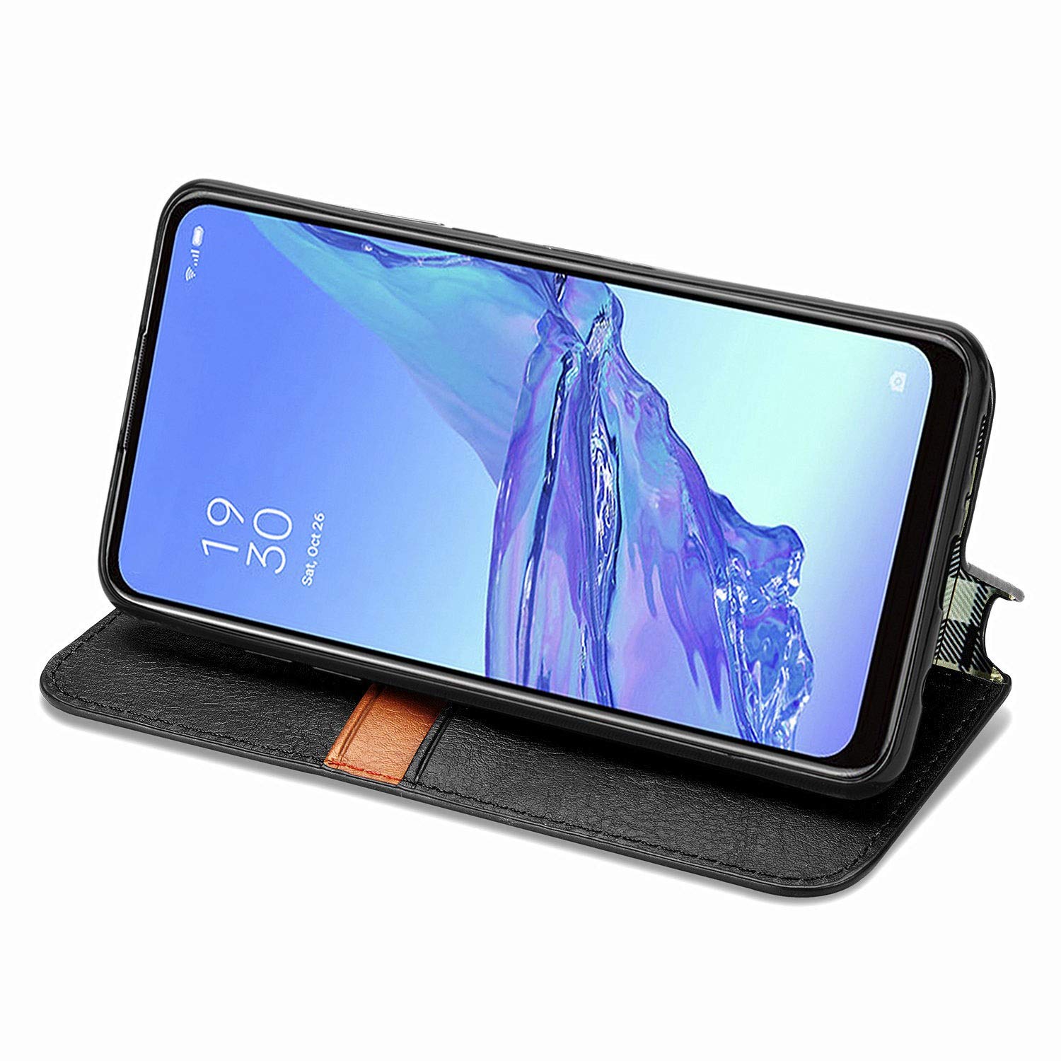 Custodia Portafoglio In Pelle PU Per Oppo A77 5G Con Cerniera, Slot E Supporto – Nero - 2