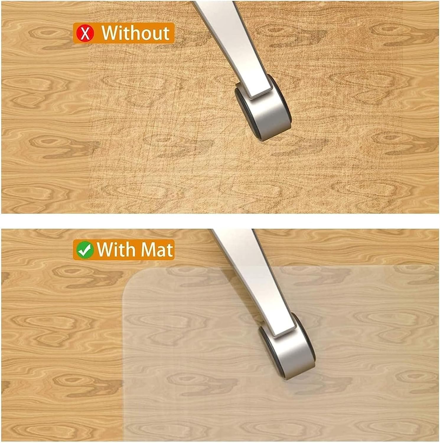 PVC Transparent Office Chair Mat, Transparent Table Protection Mat, Non-Slip, Waterproof, Dustproof(140 * 200cm)