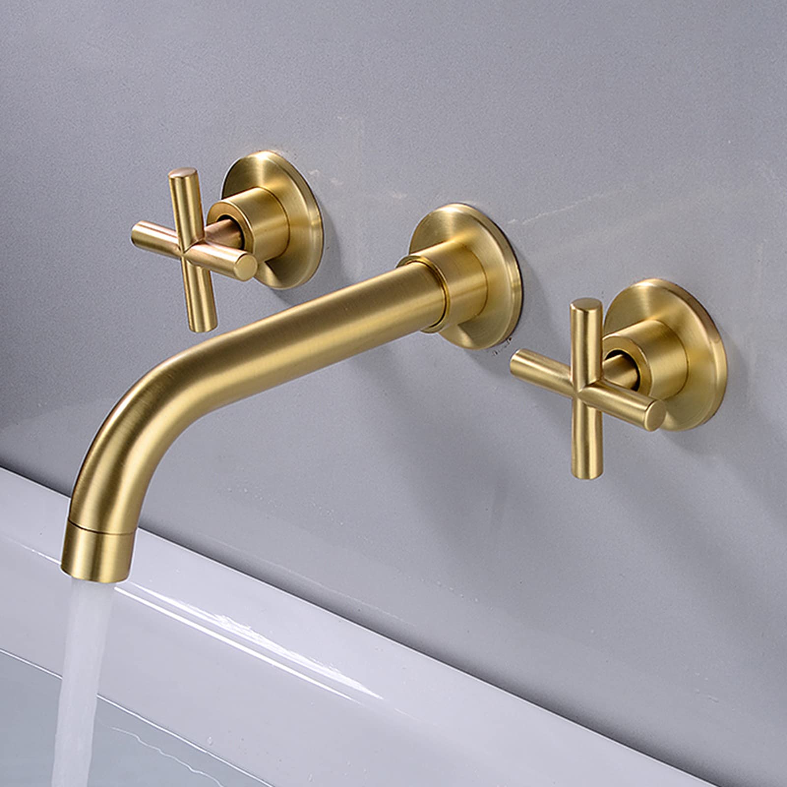 Bateria ścienna Bateria łazienkowa Bateria umywalkowa Baterie wannowe z wylewką 20 cm Baterie umywalkowe Uchwyt krzyżowy Podtynkowe baterie do zlewów łazienkowych Baterie wannowe Chrom (szczotk