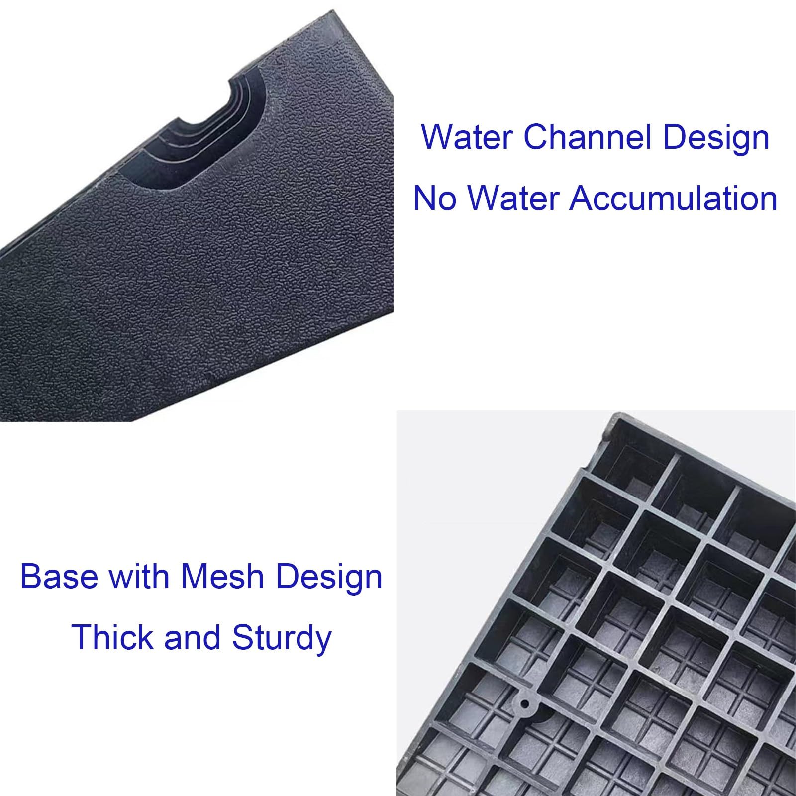 Thickened Anti-Slip Driveway Curb Ramps, Sidewalk Ramps for Vehicles, Suitable for Wheelchairs, Stairs, Bicycles and Motorcycles(50 x 9 cm/20 x 3.5 in)