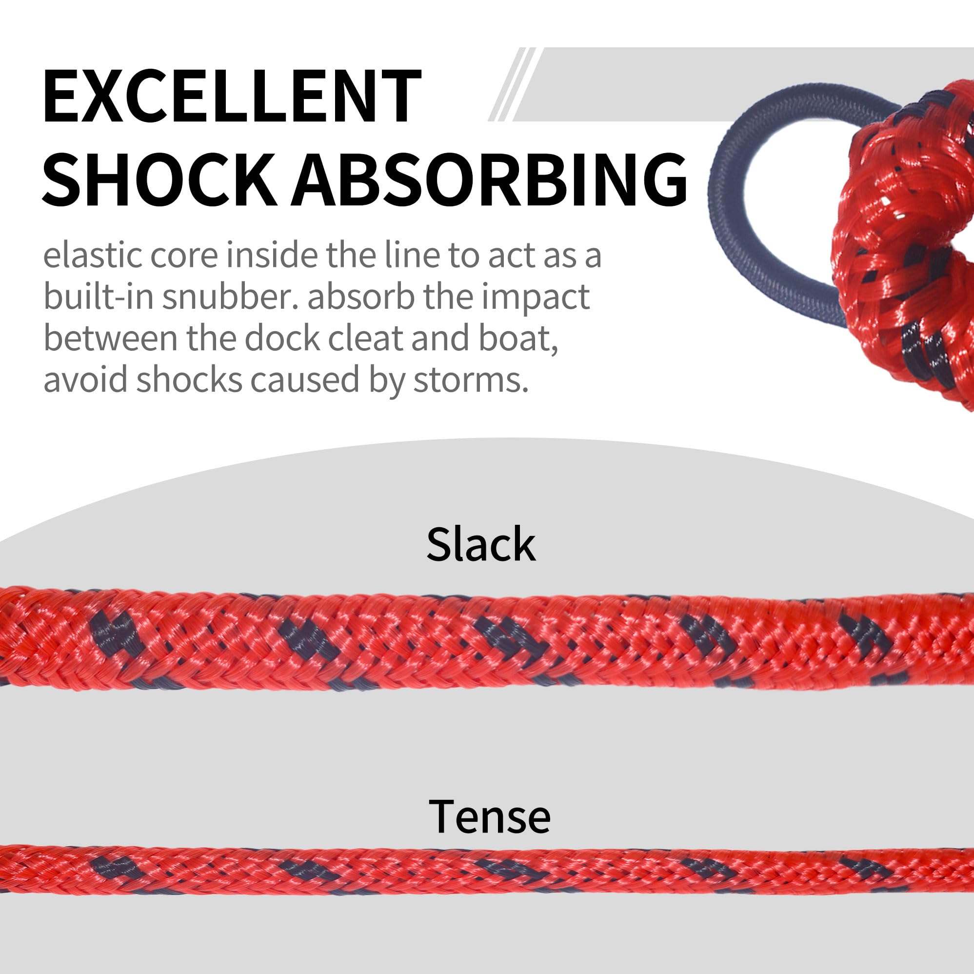 Ship Docking Rope Snapklik.com : 4FT Boat Bungee Dock Line Marine Rope 2-Pack For ...