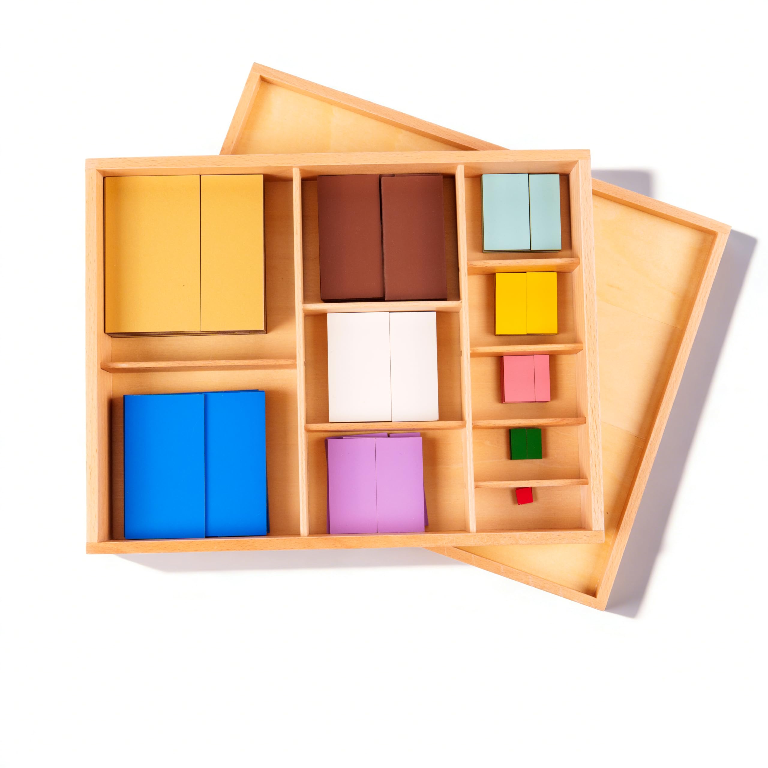 Montessori materiały matematyczne – drewniana zabawka edukacyjna do liczb i liczb, przedszkola i szkoły podstawowej, domowej i klasy od 3 lat (kwadraty dekanomialne Montessori)