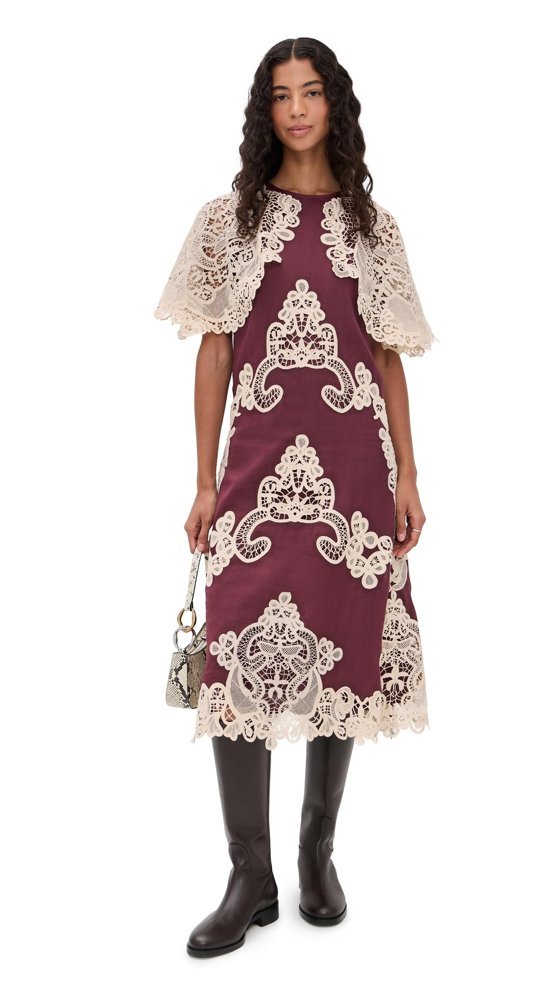 Sea Womens Medina Lace Midi Dress