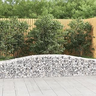 Gabion Basket Set of 2, Galvanized Steel Rectangular Garden Barrier, 157.5x157.5x23.6 Inch Outdoor Planter Box, Silver Metal for Sound Dampening